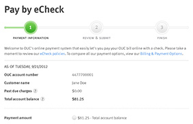 Pay by eCheck